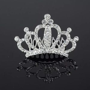 Tiara crown hair comb for girls